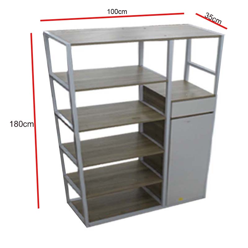 DECO SHELVE WOODEN 8915 1000X350X1800