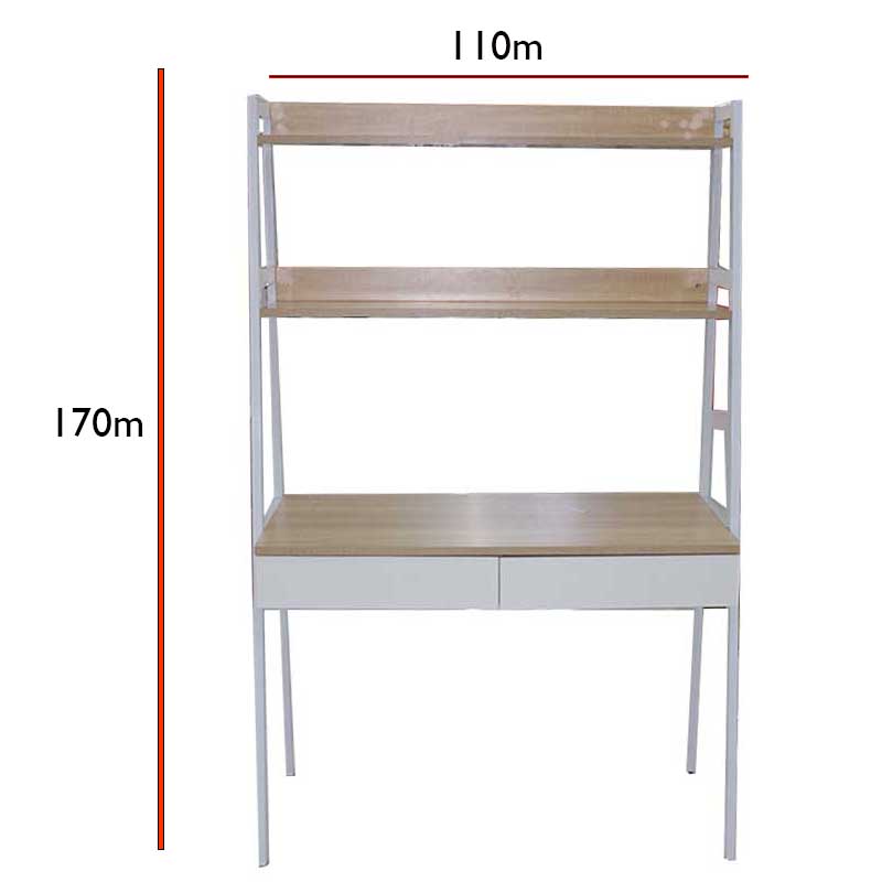 STUDY DESK W-SHELF WALL MOUNT 8836