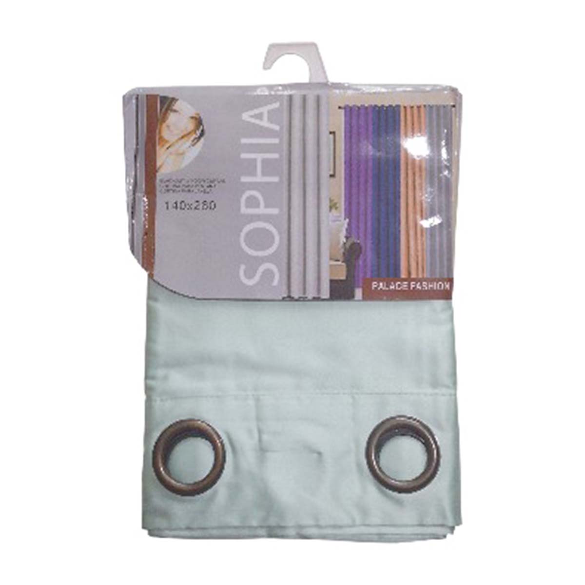 SOPHIA RM. CURTAIN BLACKOUT 140X260 LGREEN 3