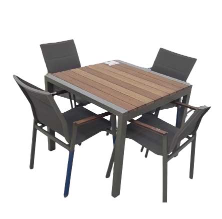 GARDEN TABEL SET  R4-T 90X90 CAPPUCINO