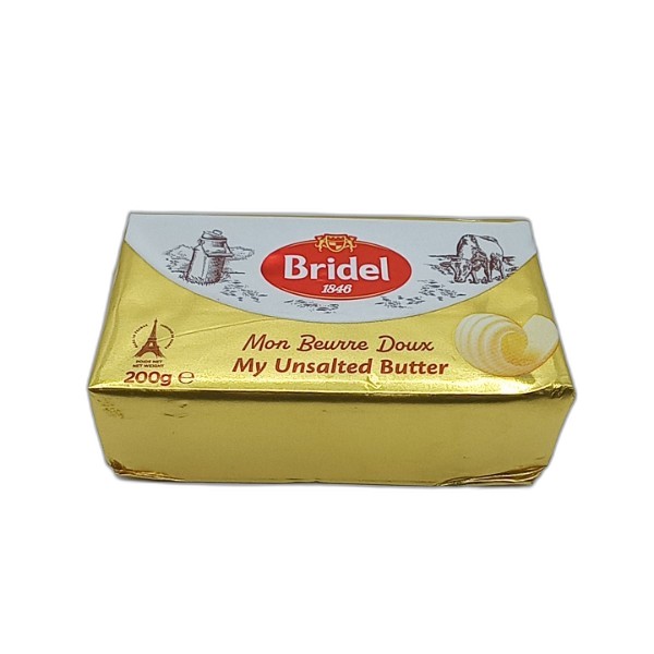 BRIDEL UNSALTED BUTTER 200G