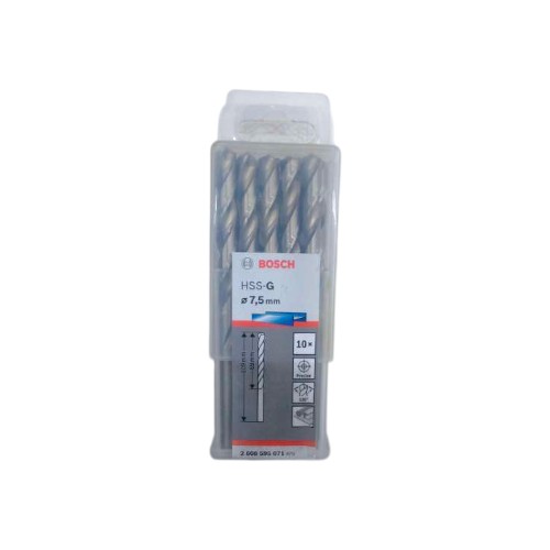 METAL DRILL BIT HSS-G 7.5X69X109 10 PCS