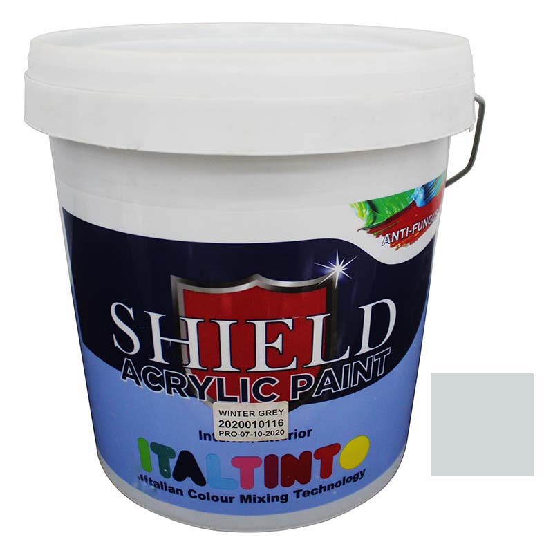 PAINT ACRYLIC WINTER GREY 10LTR SHIELD