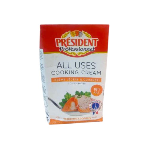 PRESIDENT UHT COOKING CREAM 18% 1L