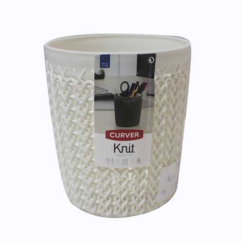 ORGANIZER CURVER WHITE KNIT ROUND.