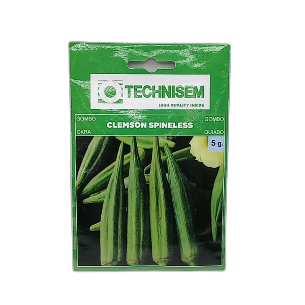 TECHNISEM CLEMSON SPINELESS OKRA SEEDS 5G