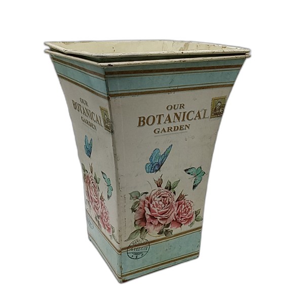 FLOWER POT LI12-487 24CM PRINTED METAL