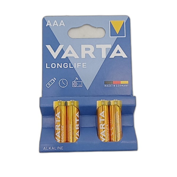 VARTA LONGLIFE AAA BATTERIES 4P