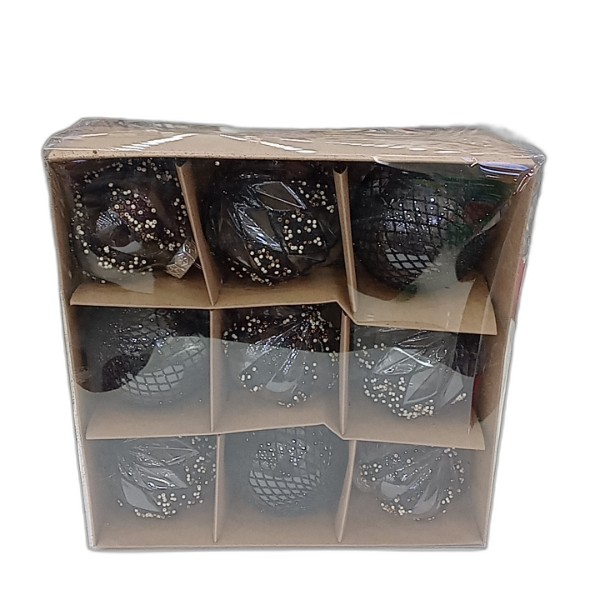 DECOR BALL 9PCS 8CM