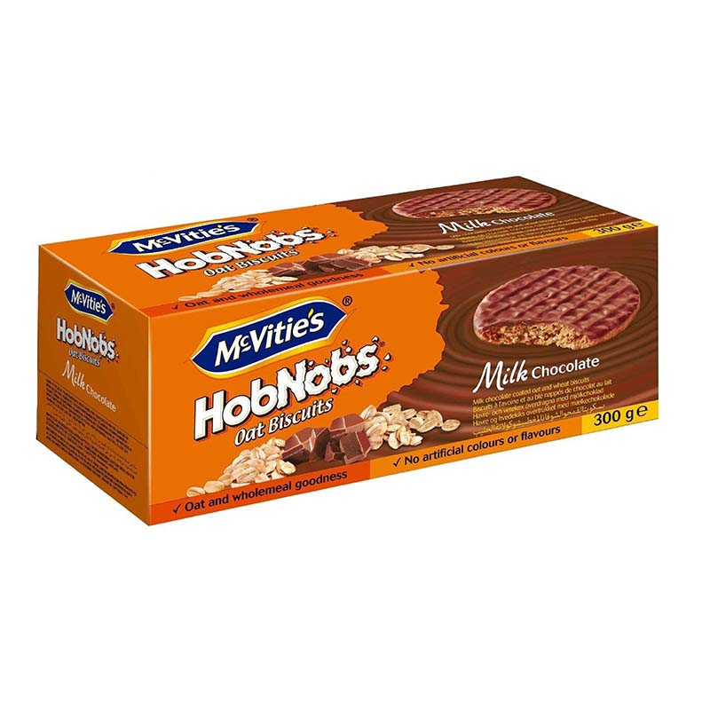 MCVITIES HOBNOBS MILK CHOCOLATE 300G