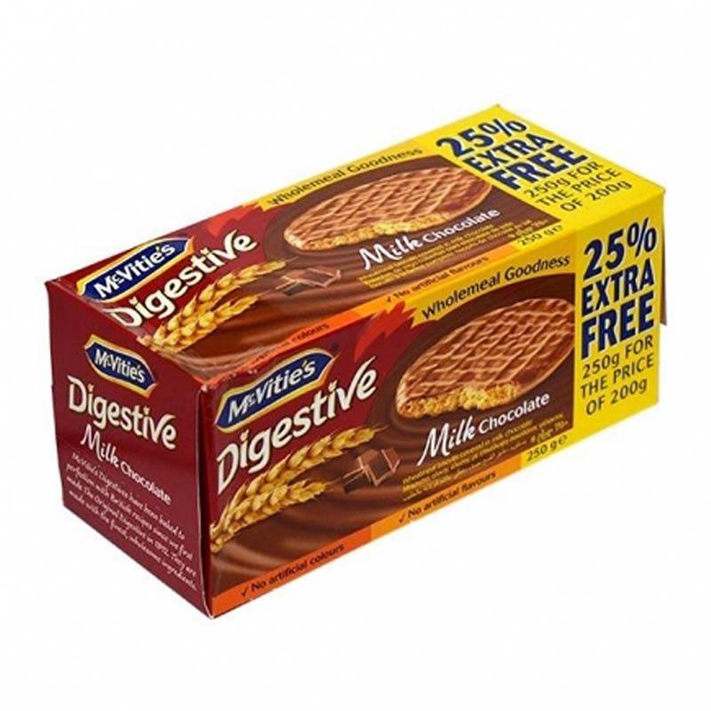 MCVITIES DIGESTIVE MILK CHOCOLATE 250G