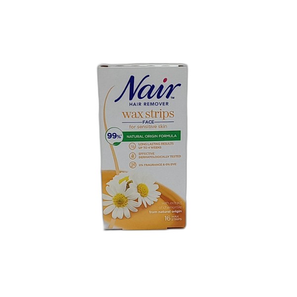 NAIR FACE WAX STRIPS 16PCS