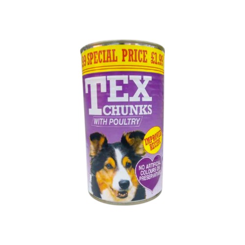 TEX DOG FOOD POULTRY CHUNKS 1.2KG