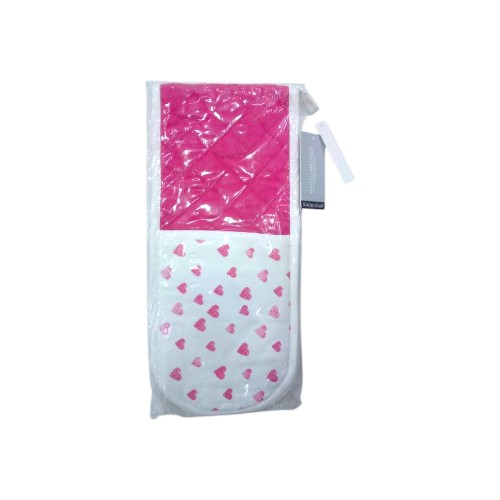 OVEN GLOVE DOUBLE HEARTS DESIGN KITCHEN CRAFT
