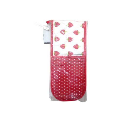 OVEN GLOVE DOUBLE STRAWBERRY DESIGN KITCHEN CRAFT