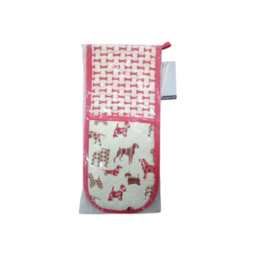 OVEN GLOVE DOUBLE DOG SILHOUETTE DESIGN KITCHEN CR