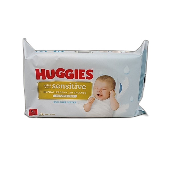 HUGGIES EXTRA CARE SENSITIVE BABY WIPES 48S