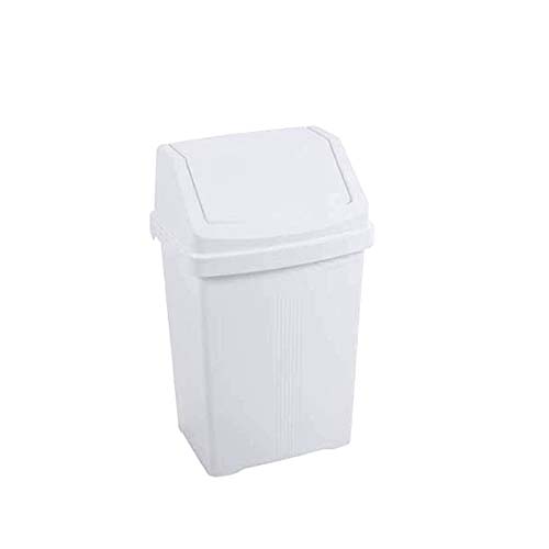 WHAM PLASTIC SWING BIN 8L ICE WHITE.