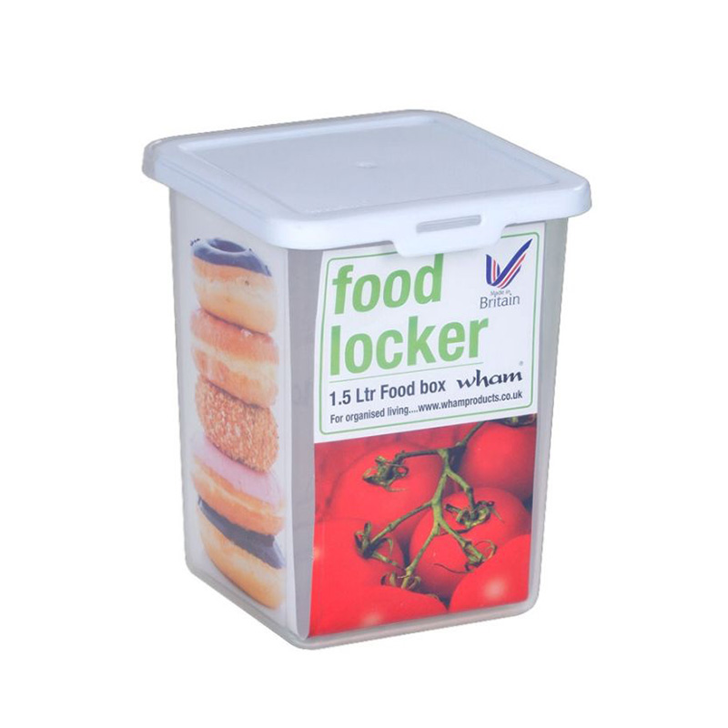 FOOD STORAGE BOX 1.5L SQ PLASTIC WHAM