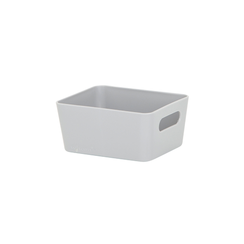 BASKET RECT 12X10CM GREY PLASTIC WHAM