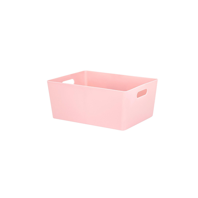 BASKET 15CM SQ PINK PLASTIC WHAM