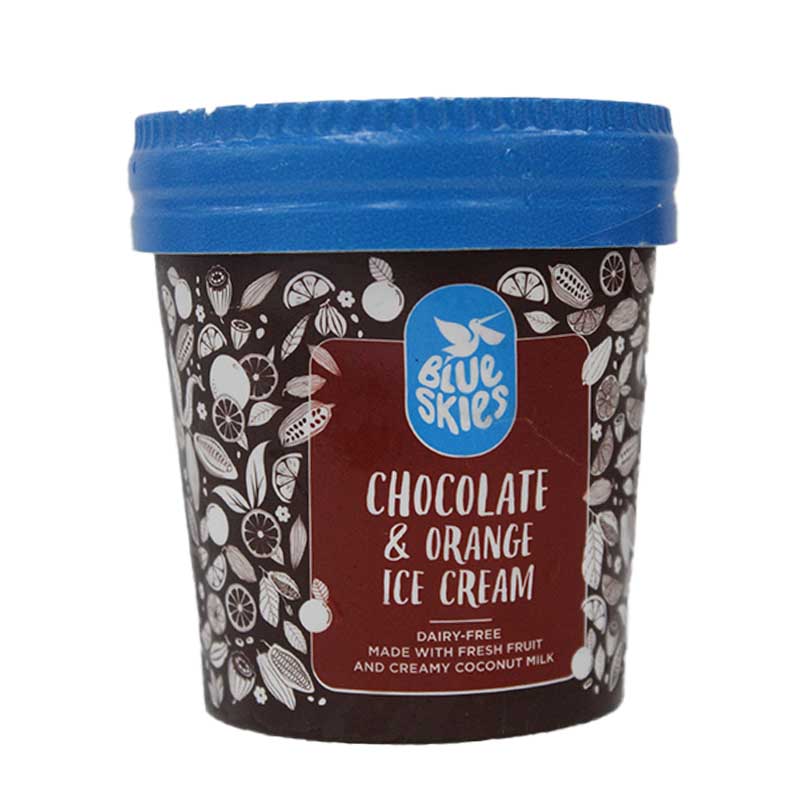 BLUE SKIES CHOC ORANGE ICE CREAM 125ML