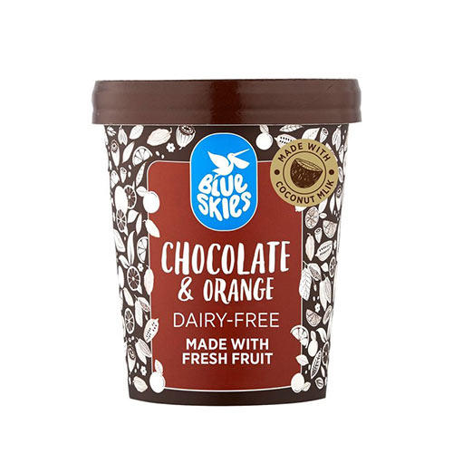 BLUE SKIES CHOC ORANGE ICE CREAM 450ML