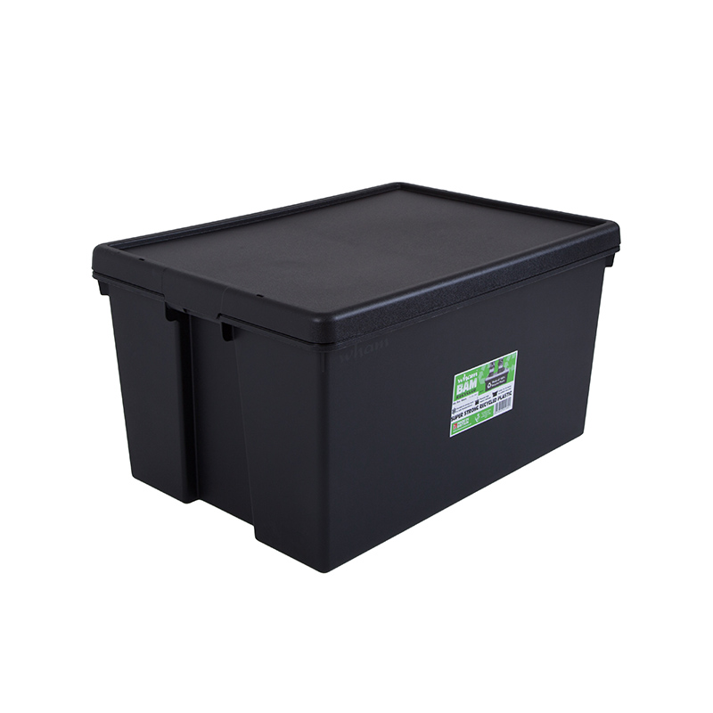 WHAM HEAVY DUTY BOX W LID 96L BLACK