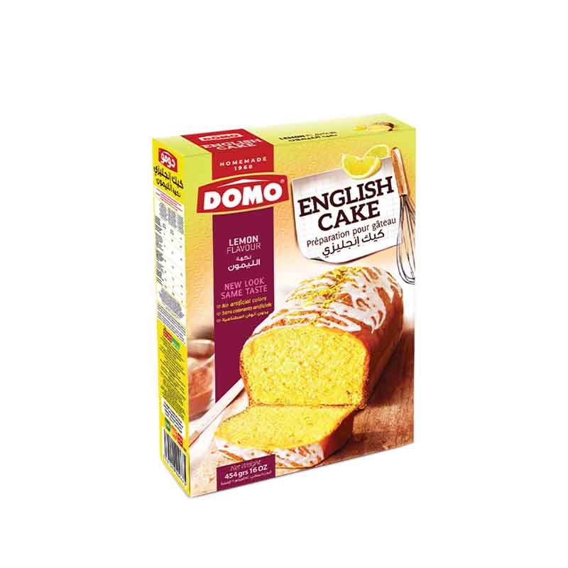 DOMO CAKE MIX ENGLISH LEMON 454G
