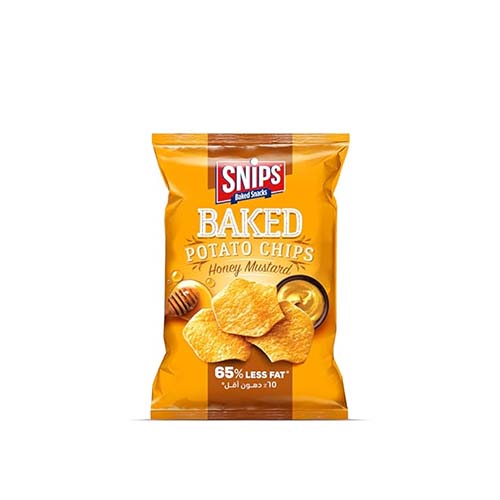 SNIPS BAKED POTATO CHIPS HONEY MUSTARD 65G