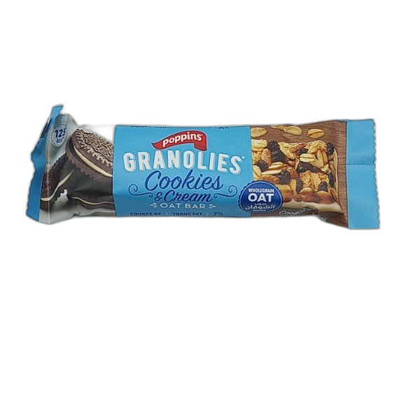 POPPINS GRANOLIES OAT BAR COOKIES-CREAM 30G