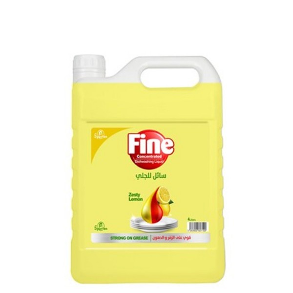 FINE DISHWASH LIQUID LEMON PUMP 4L