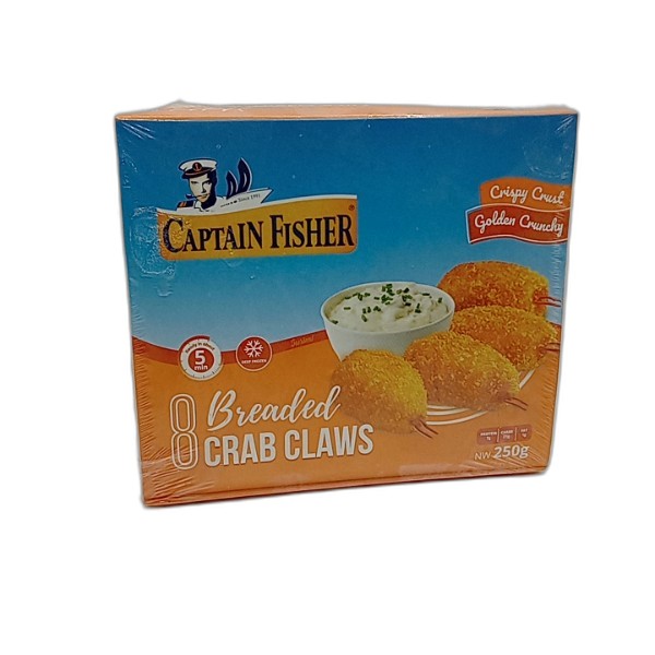 CAPTAIN FISHER BREADED SURIMI CRAB CLAWS 250G