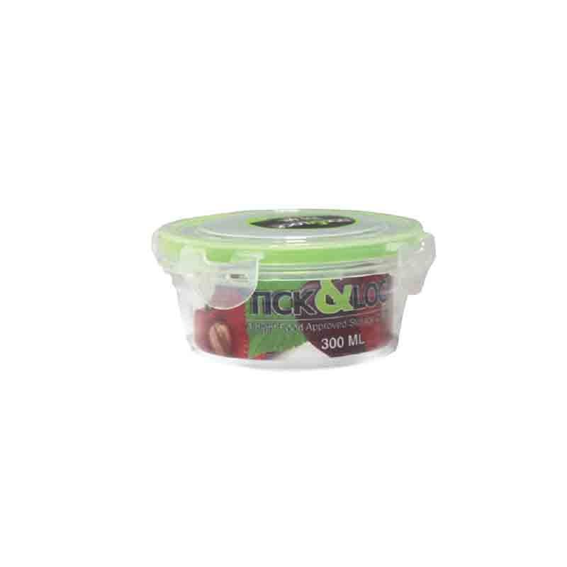 FOOD STORAGE BOX 300ML RND PLASTIC 3MP-0522