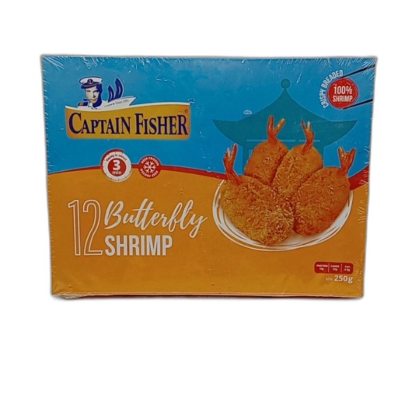 CAPTAIN FISHER BREADED BUTTERFLY SHRIMP 250G