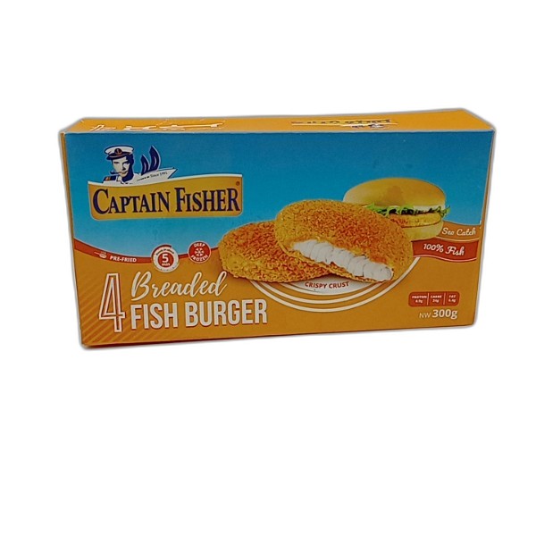 CAPTAIN FISHER BREADED FISH BURGERS 300G