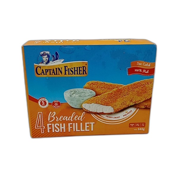 CAPTAIN FISHER BREADED FISH FILLETS 340G