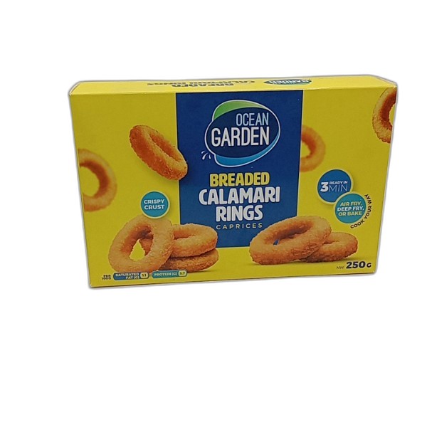 OCEAN GARDEN BREADED CALAMARI CAPRICES 250G