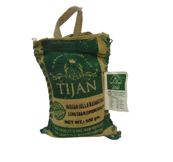 TIJAN INDIAN BASMATI RICE GREEN JUTE 900G