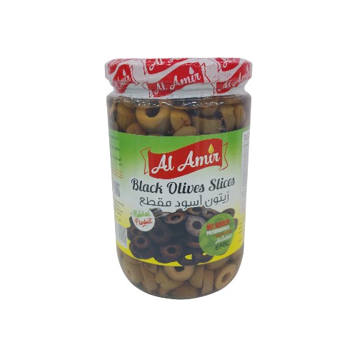 AL AMIR SLICED BLACK OLIVES 660G