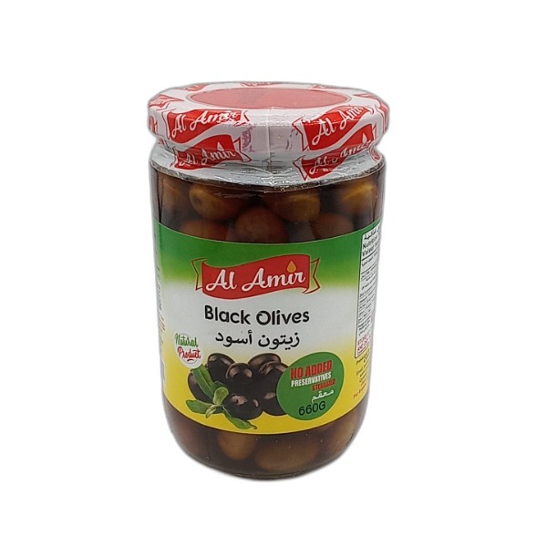 AL AMIR BLACK OLIVES 660G