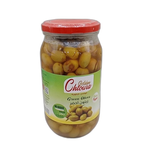GOLDEN CHTOURA GREEN OLIVES 1KG