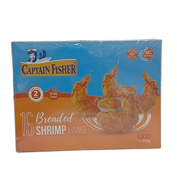 CAPTAIN FISHER BREADED LARGE SHRIMP 250G