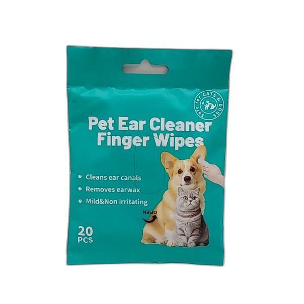 PET EAR CLEANING WIPES (20 COUNT)