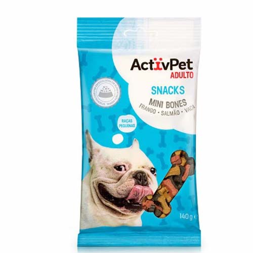 ACTIVPET DOG SNACK MINI BONES 140G