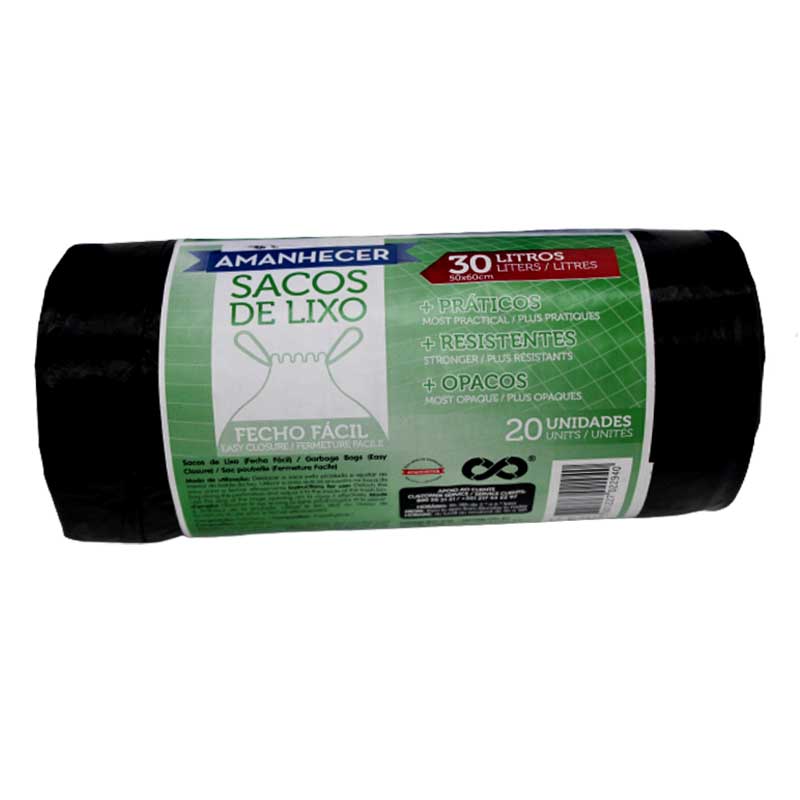 AMANHECER GARBAGE BAGS DRAWSTRING 30L 20PCS