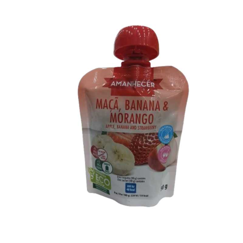 AMANHECER FRUIT PUREE STRAWBERRY BANANA 90G