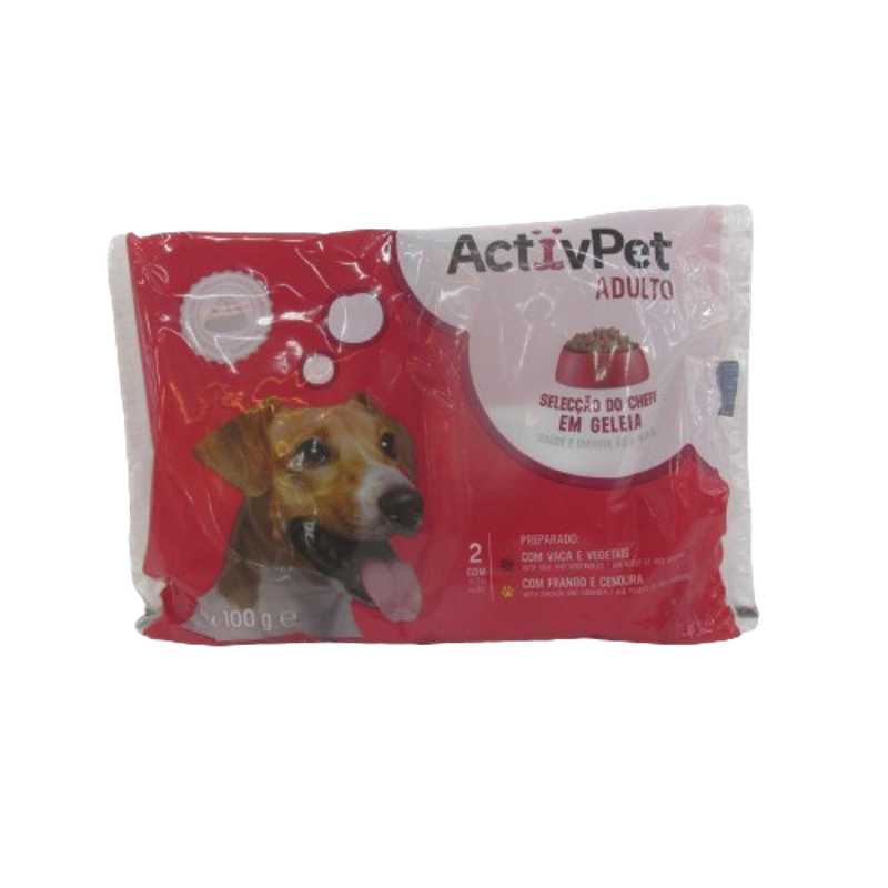 ACTIVPET ADULT WET DOG FOOD IN JELLY 4X100G