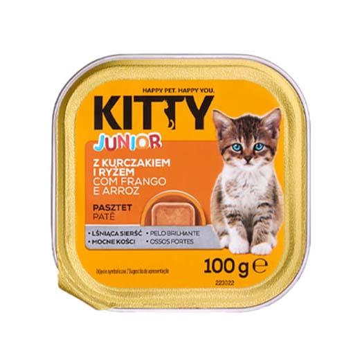 KITTY JUNIOR WET CAT FOOD CHICKEN-RICE 100G