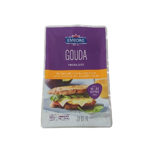 EMBORG GOUDA SLICE 150G